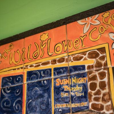 Decorations on the wall.