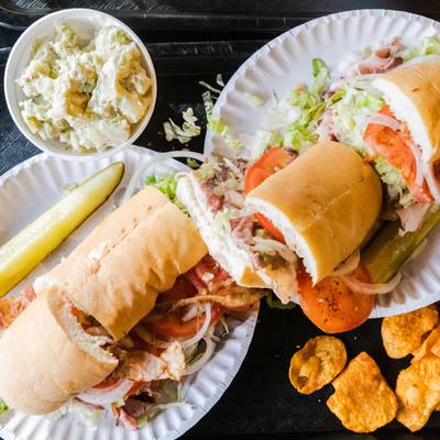 Various food on the table.