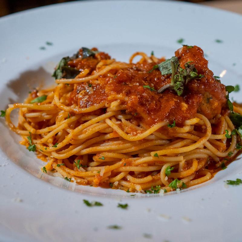 Spaghetti with Meatball or Sausage photo