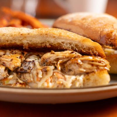 Pulled BBQ Chicken Sandwich.