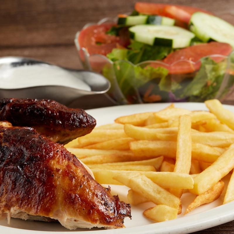 menu item 32 of 57, Quarter Chicken & Salad