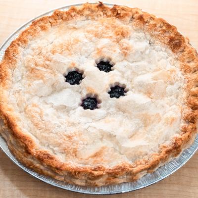 Blueberry pie.
