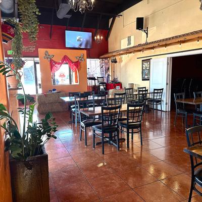 Interior view of the restaurant dining area.