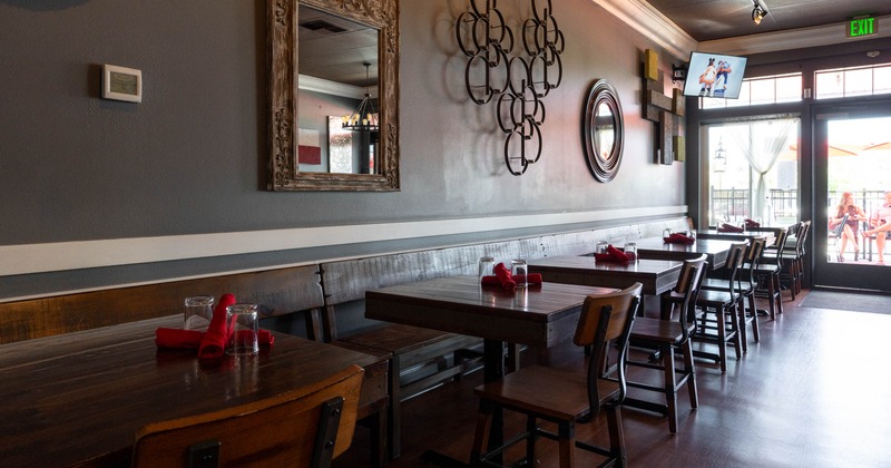Interior, tables all lined up