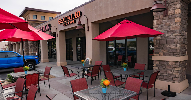 Exterior, seating area