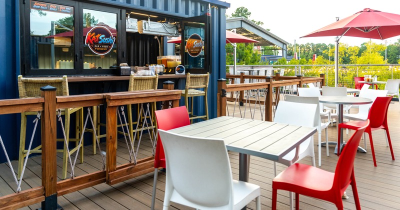 Outdoor patio, seating area