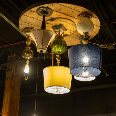 Interior, ceiling lights.