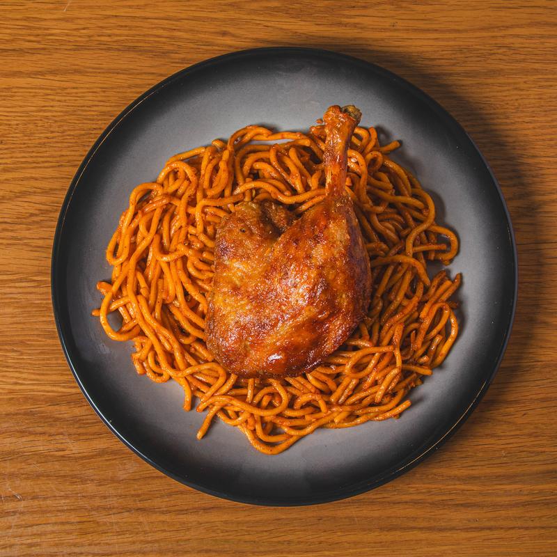 menu item 7 of 11, Crispy Duck Garlic Noodles