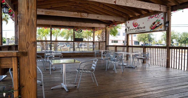 Exterior, covered patio area