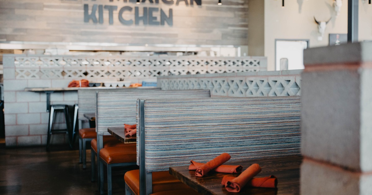 Interior, restaurant booths