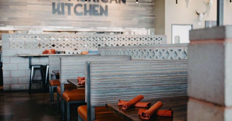 Interior, restaurant booths