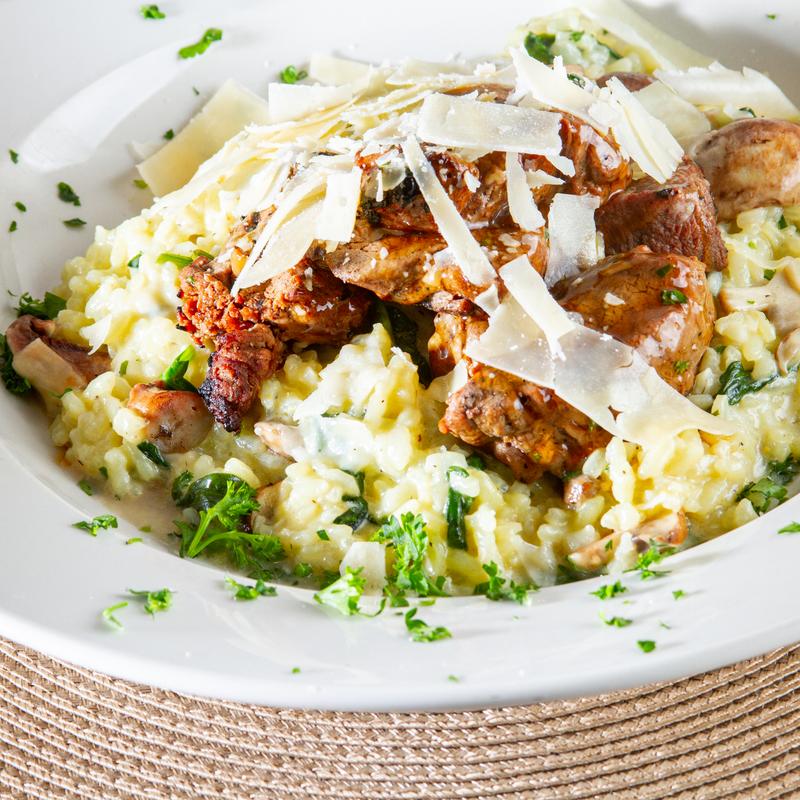 menu item 6 of 16, Steak Tips Risotto