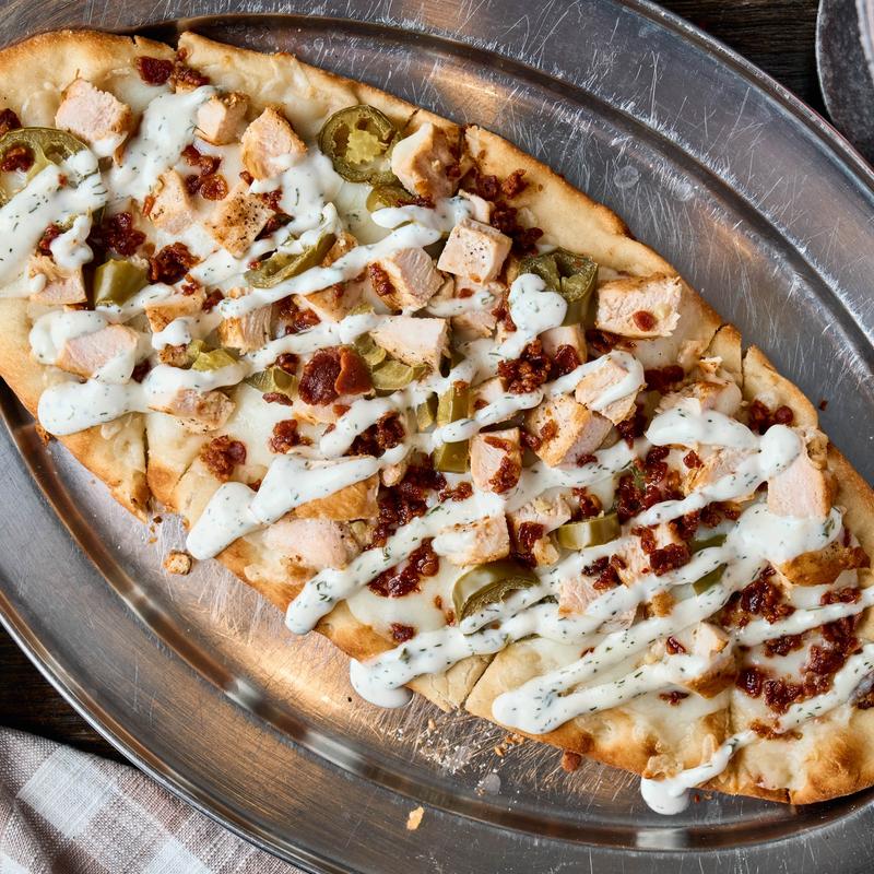 menu item 5 of 7, Chicken Bacon Ranch Flatbread