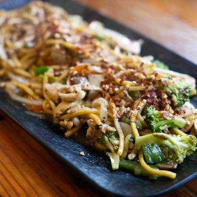 Thai Pearl Drunken Noodles Issan.