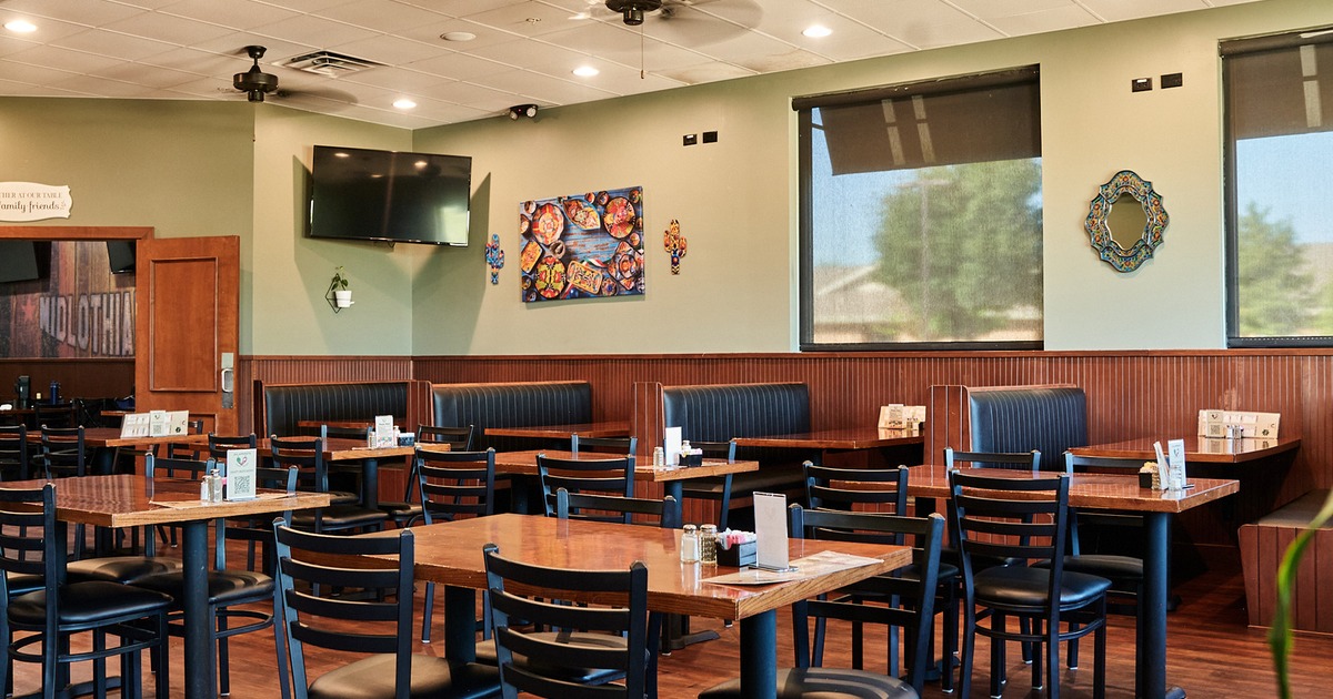 Restaurant interior, cozy dining area