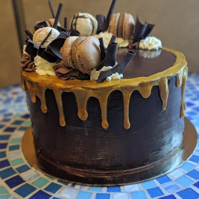 Gold drip Chocolate cake.