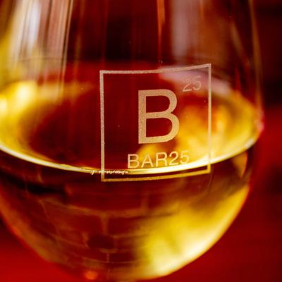 White wine in the glass