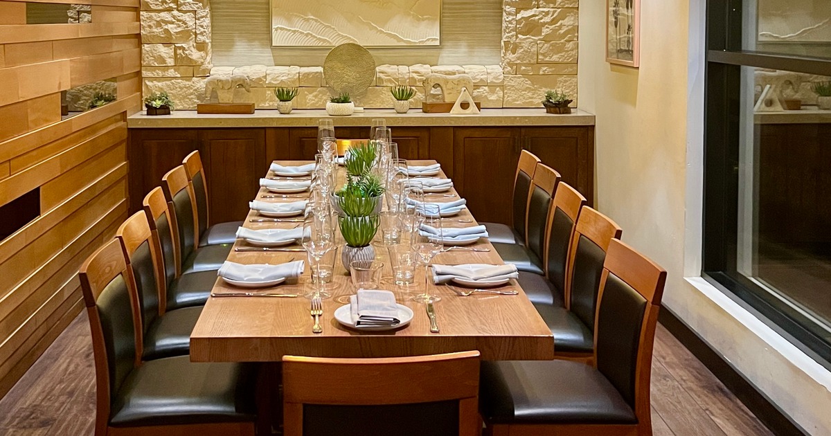 Interior, a table with floral decoration