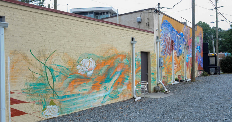 Exterior, a painting on the wall