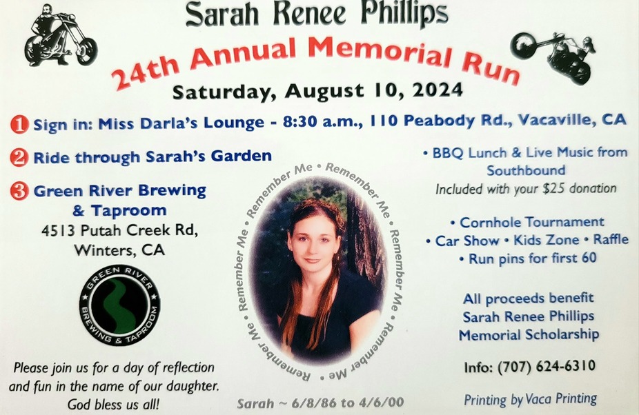24th Annual Memorial Run for Sarah event photo