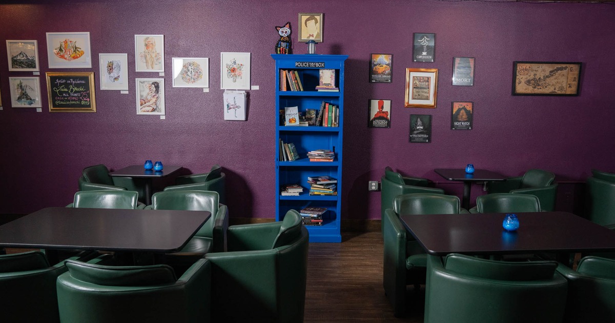 Interior, leather armchairs and tables