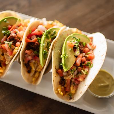El Charro Breakfast Tacos.