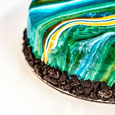 Close up of ice cream cake