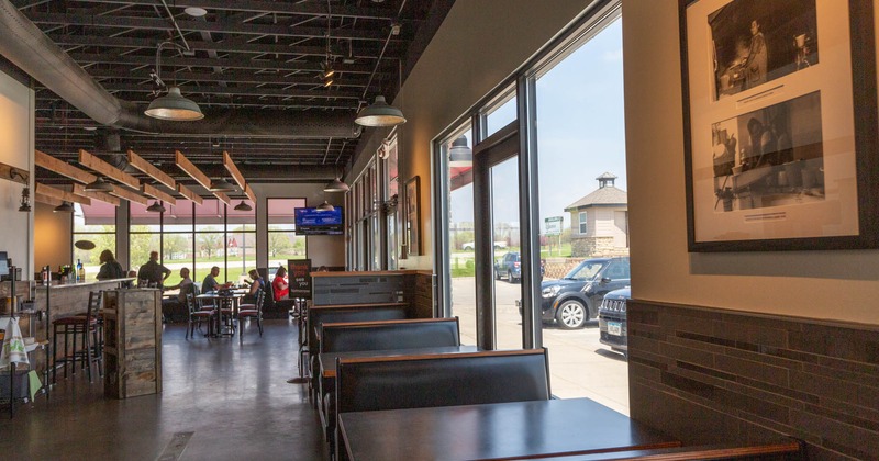 Interior, dining booths