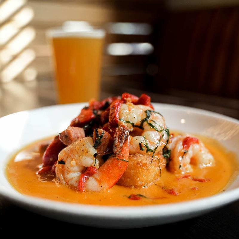 Sautéed Shrimp & Gouda Grits photo