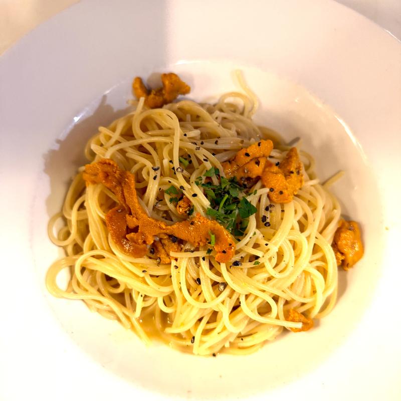 Spaghettini con Ricci di Mare e Bottarga photo