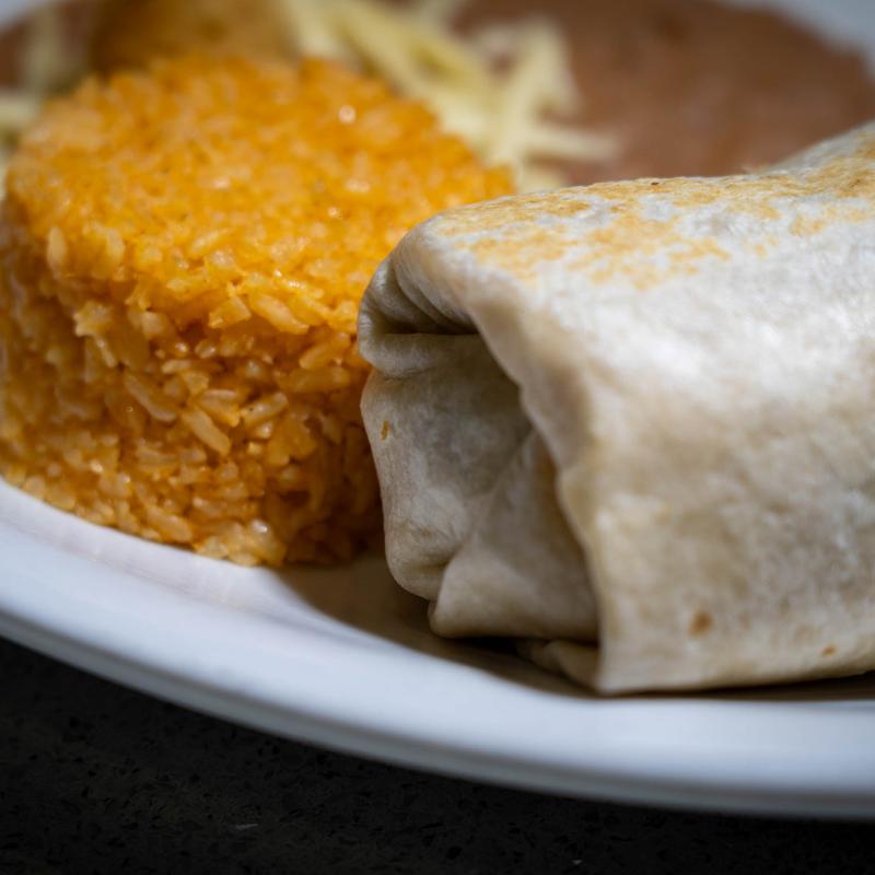 menu item 6 of 8, Burrito Dinner