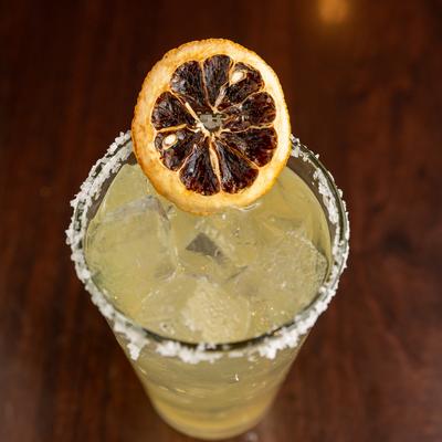 A glass of margarita.