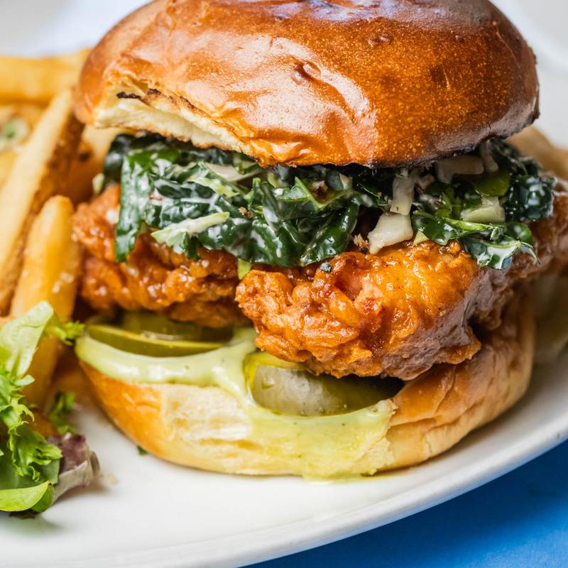 menu item 25 of 30, Hot Honey Fried Chicken Sandwich