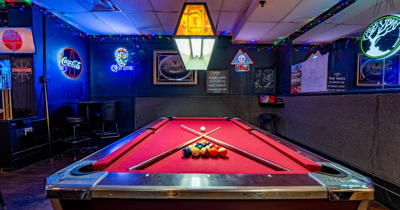 Pool table area