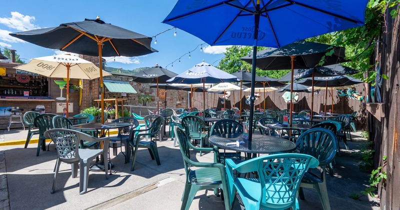 Outdoor, tables with chairs