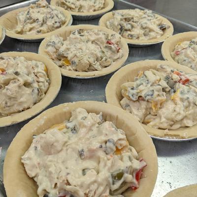 Open pot pies