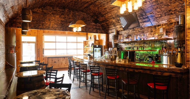 Seating and bar areas