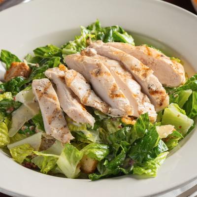 Caesar salad with chicken.