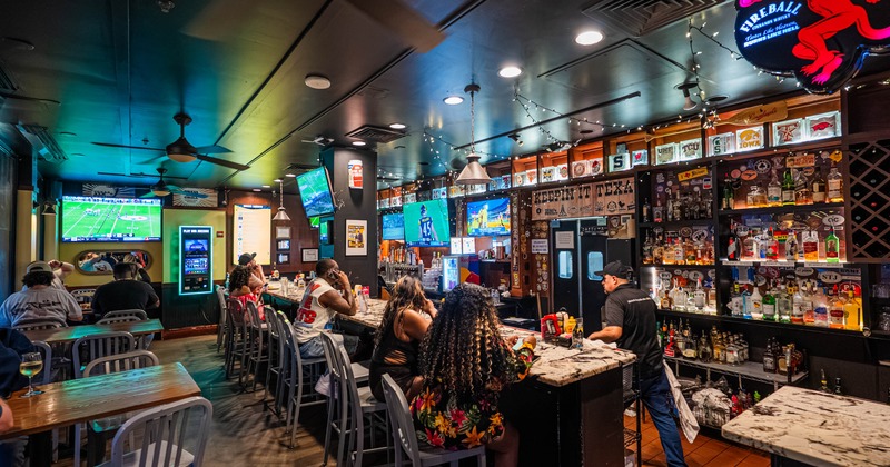 Guests sitting at the bar