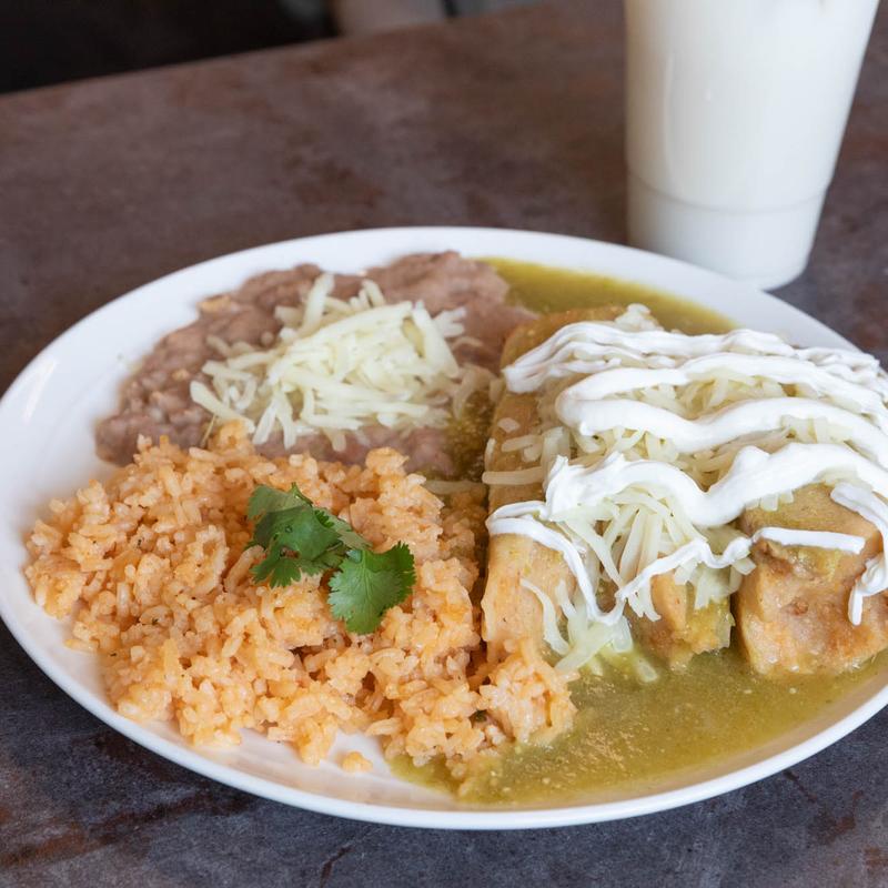 2 Tamales, Beans, Rice Salsa Combo photo