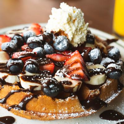 Fruit waffle.