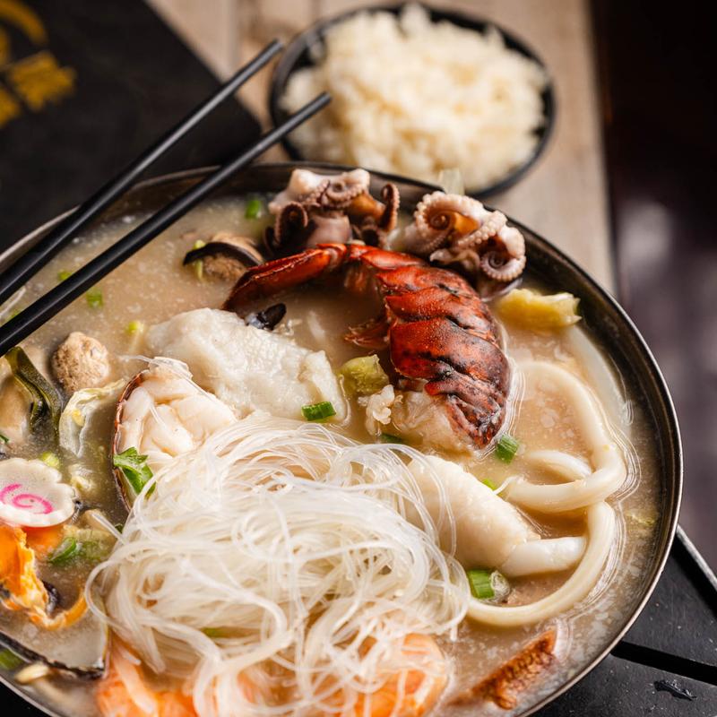 menu item 8 of 10, 12. Seafood Lobster Hot Soup