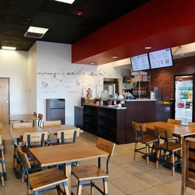 Interior, dining area.