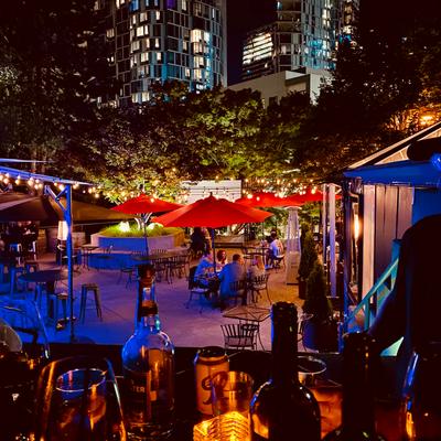Patio at night