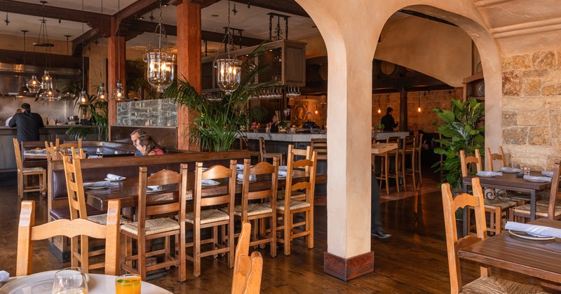 Nicely done interior dining area