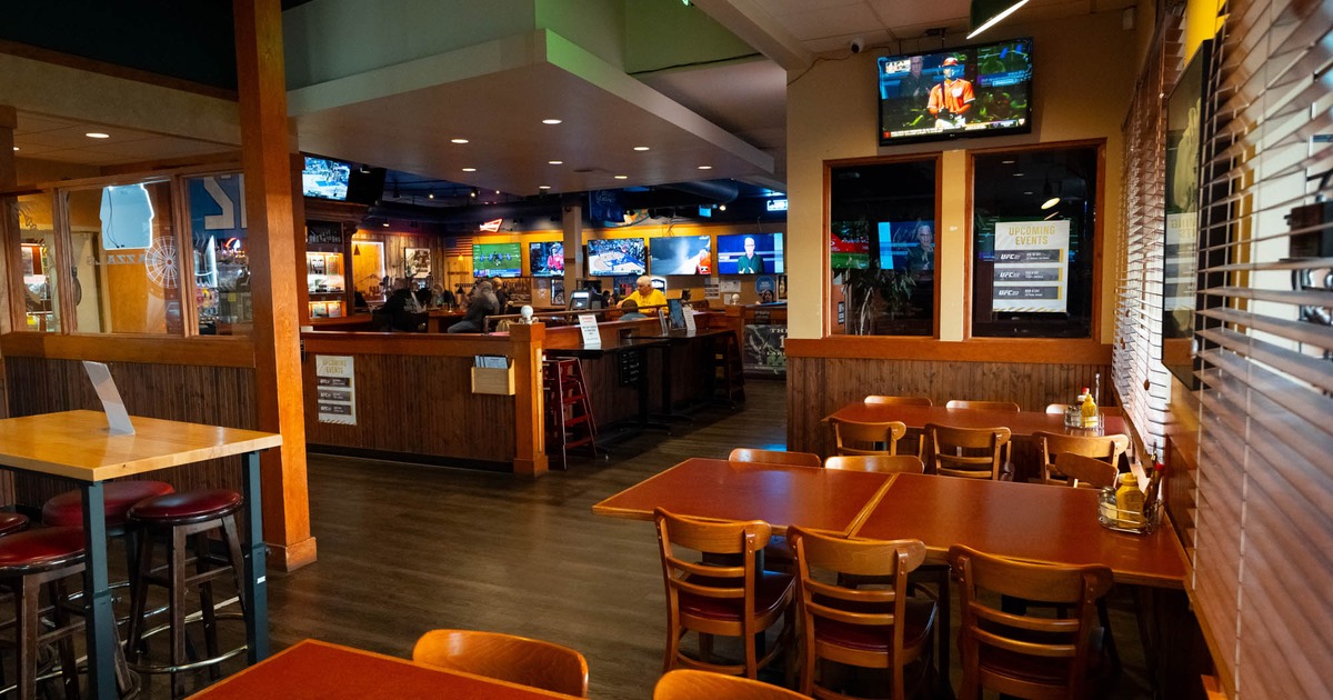 Dining area, tables ready for guests