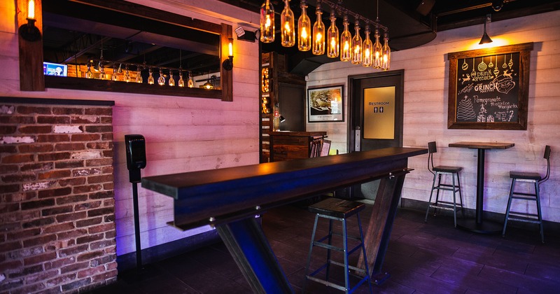 Interior, long bar table