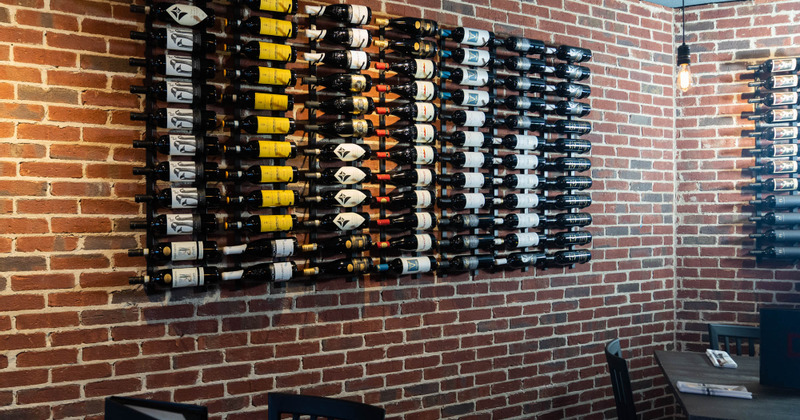 Interior, bottles of wine