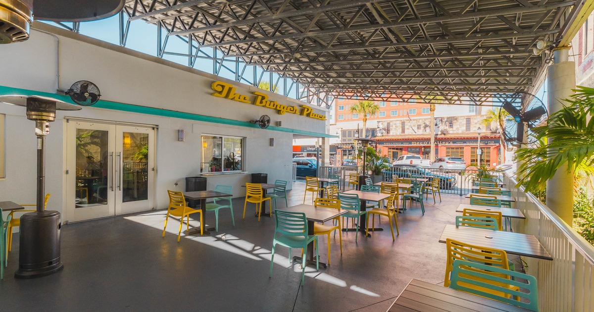 Covered patio area