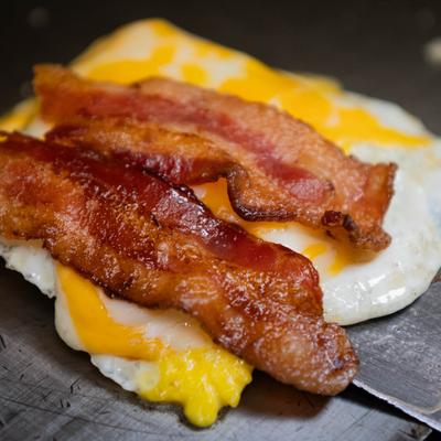 Bacon and eggs.
